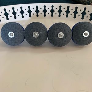 Lawn mower blade sharpening tools